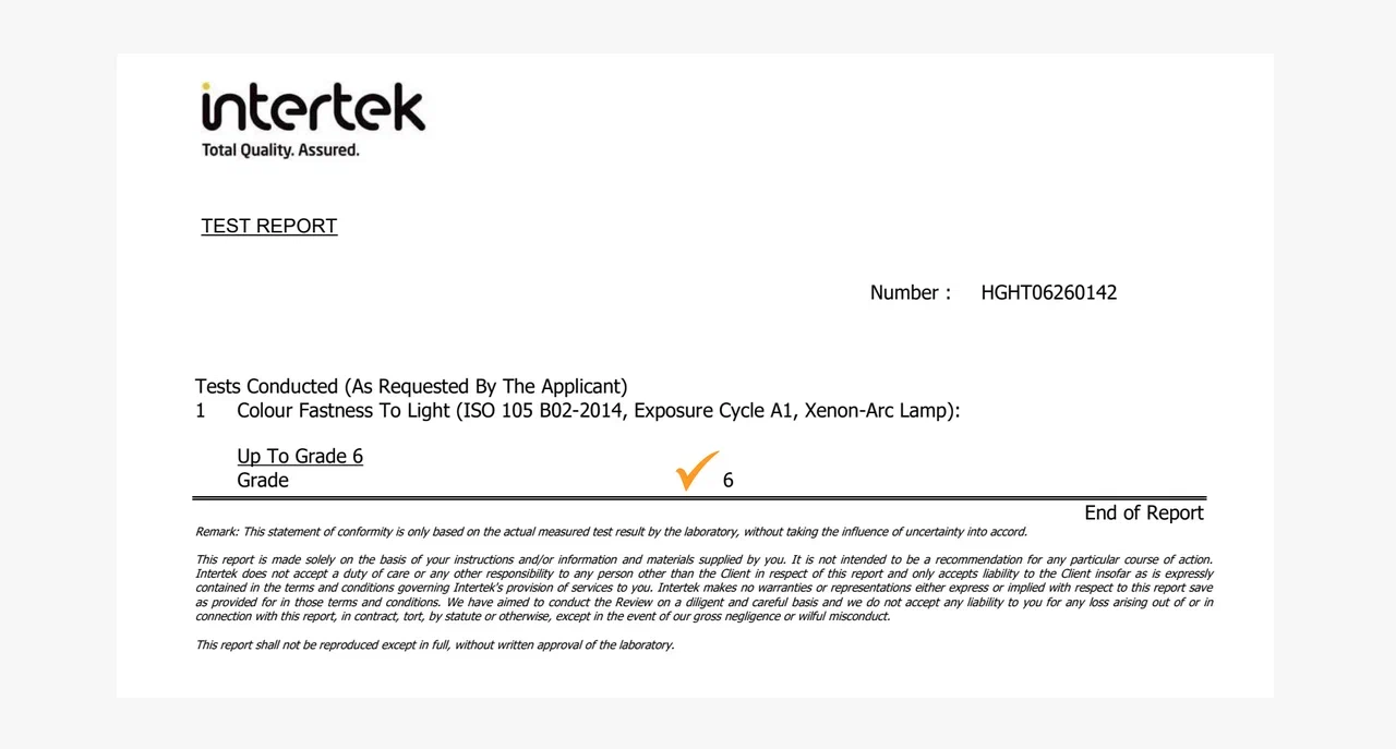 пример отчета испытаний по бумаге для изготовления MSPC ламината Stone Floor
