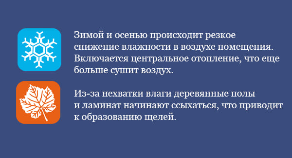 Сухой воздух зимой и осенью Сухой воздух зимой и осенью